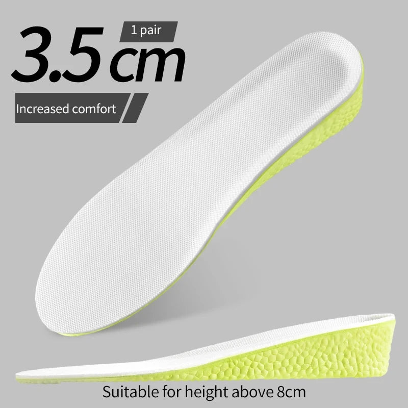 1Pair Sports Shock Absorption Insole for Feet Height Increase Templates Men Women Shoes Insoles 1.5cm/2.5cm/3.5cm Growing Sole