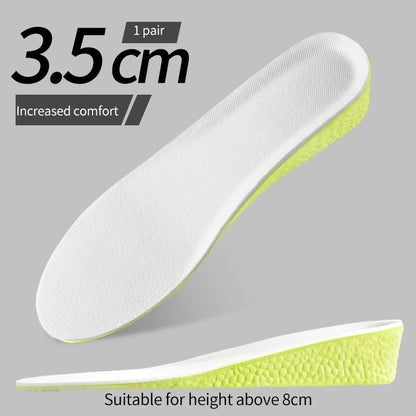 1Pair Sports Shock Absorption Insole for Feet Height Increase Templates Men Women Shoes Insoles 1.5cm/2.5cm/3.5cm Growing Sole