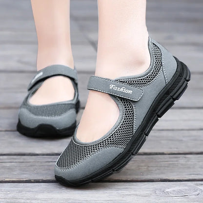 Summer Women Casual Shoes Soft Portable Sneakers Walking Shoes Flat Soles for Women Breathable Slip on Shoes