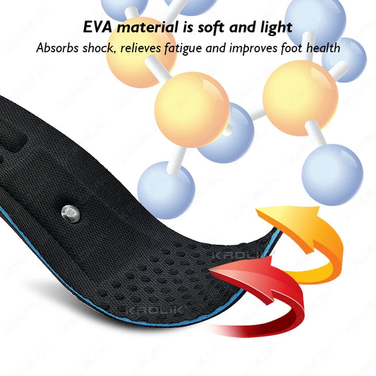 2/3/4/5cm Invisible Height Increase Insoles For Men Women Cushions Height Lift Foot Massage Magnetic Massage Shoes Insole Insert