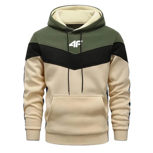 Hot Sales  Mens Tracksuit Clothing Fashion Tricolor Hooded Sweatshirts Printing Casual Jogging Sports Pullover 2025 Daily Tops