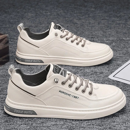 2025 Spring and Autumn Fashion Mens Casual Sneakers New Fashion Lace-up White Shoes Student Comfort Sports Vulcanized Shoes
