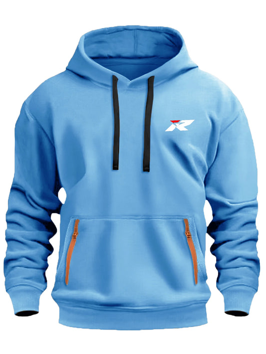 Fashion Unisex Hoodie with Logo Print, Oversized Drawstring Hooded Pullover S-XXXL, Kangaroo Pocket Casual Sweatshirt