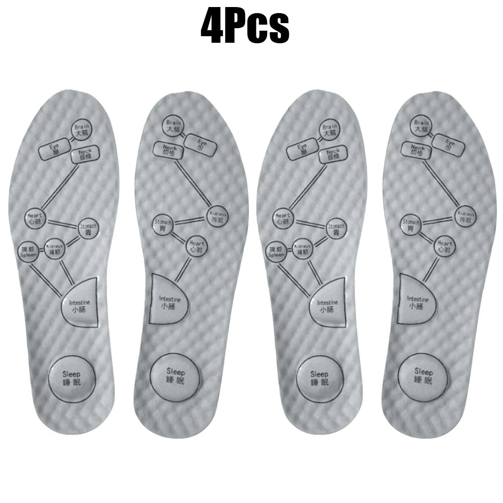 Wormwood Insoles Foot Acupressure Insole Men Women Soft Breathable Sports Pads Soft Sweat-absorbing Deodorant Running Insoles