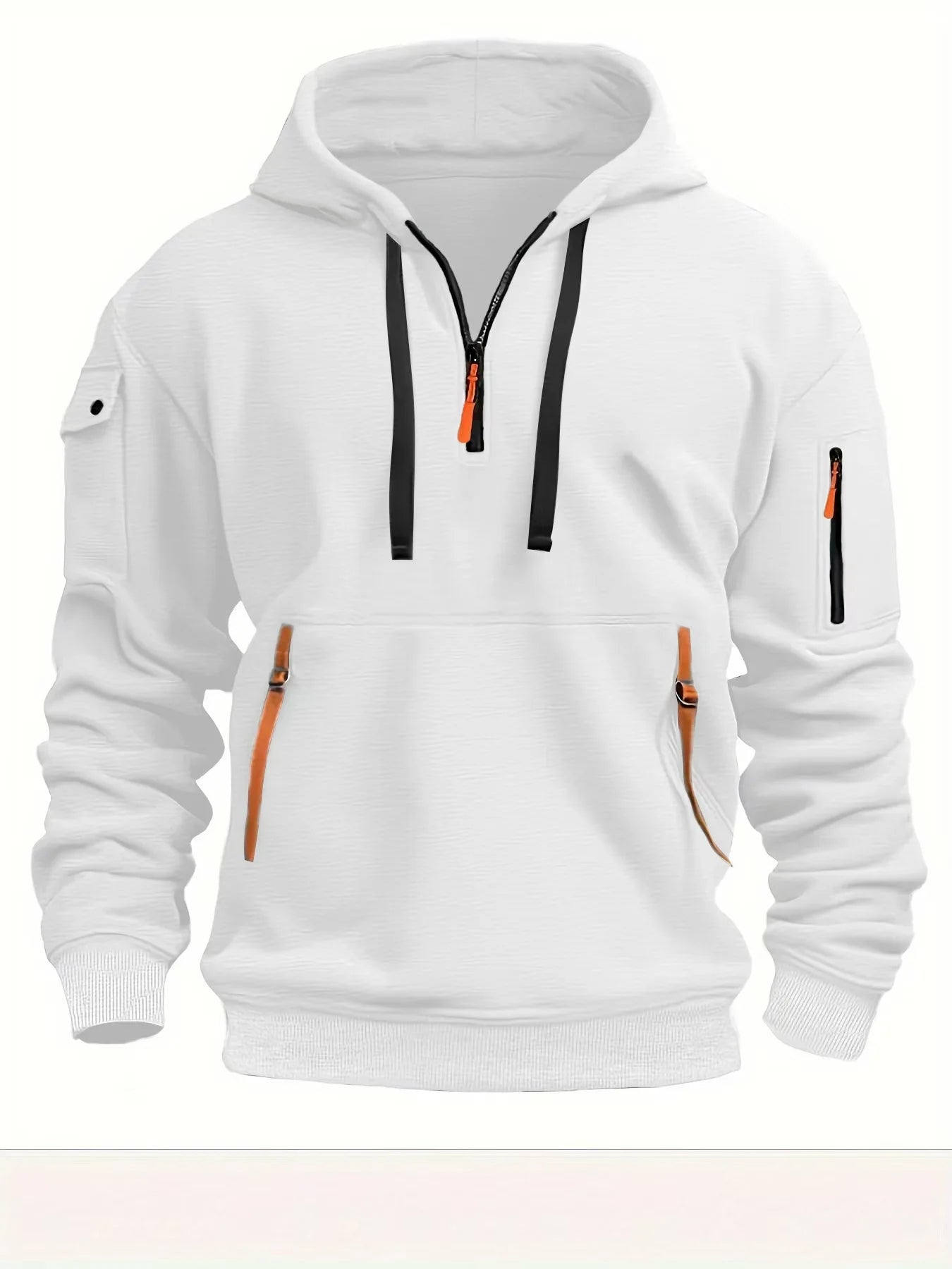 Men's Hoodies Aesthetic Fashion Multi-pocket Zipper Brand Streetwear Plus Size Loose Pullover Clothing Men Sweatshirts 2024 New