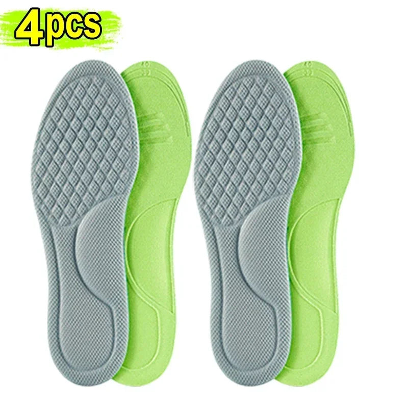Unisex Soft Memory Foam Orthopedic Insoles Deodorizing Insole for Shoes Sports Absorbs Sweat Soft Antibacterial Shoe Accessories