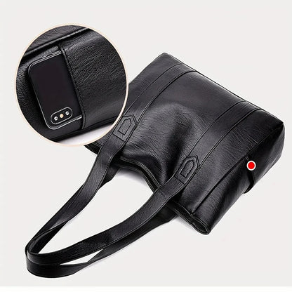 1pc Vintage Large Capacity Tote Bag Retro Vegan Shoulder Bag Women's Casual Handbag For Commute