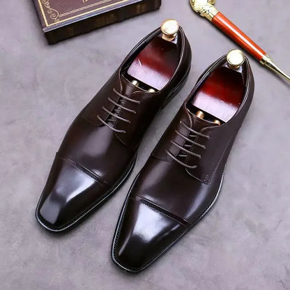 Business Formal Black Leather Shoes Men Fashion Casual Formal Shoes Classic Italian Formal Leather Casual Shoes
