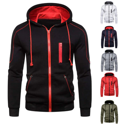 Men's Hooded Jackets Coats Zipper Fashion Brand Hoodies Mens Outerwear Casual Hoodies Sweatshirts Male