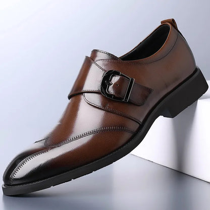 Men Business Dress Shoes Hasp Formal Leather Shoes for Men Oxfords Footwear High Quality Male Oxfords Men Leather Shoes Loafers