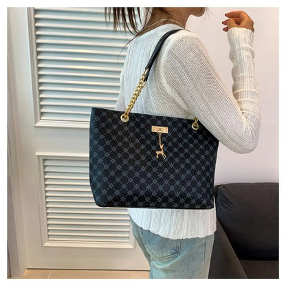 Trendy Shopping Bag Purse Women Luxury Design Tote Bag  Large Capacity Handbag Fashion Printing Shoulder Bag