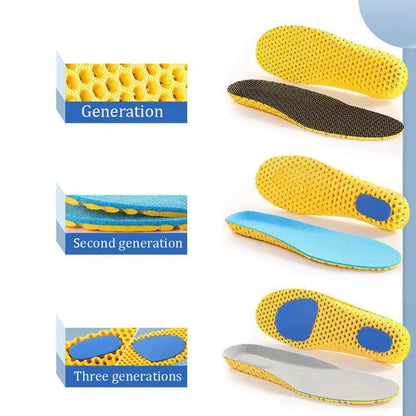 New Orthopedic Memory Foam Insoles Sport Insert for Feet Man Women Soles Pad Shoes Sole Mesh Orthotic Breathable Running Cushion