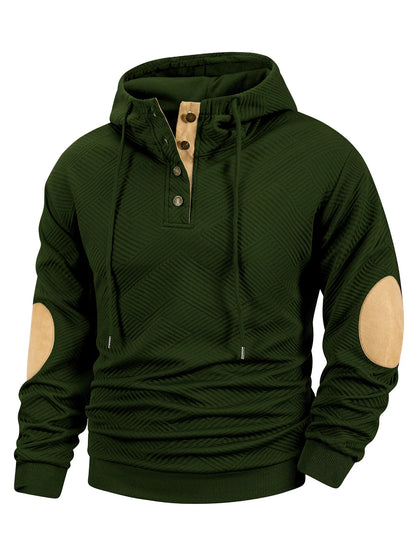 Men's Hoodies High Neck Spliced Loose Knit Retro Sweater Pullover Men Outdoor Casual Long Sleeve Sweatshirts Sweater Tops