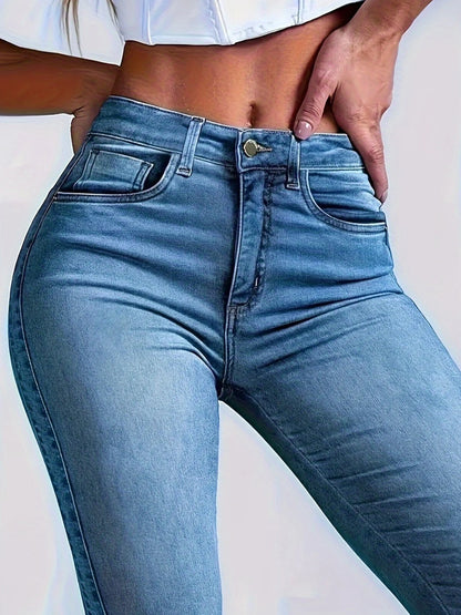 2025 new women's sexy hip lifting tight jeans, high stretch casual comfortable jeans, summer clothing