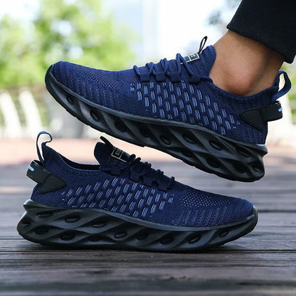 2025 Soft Soled Men's Summer Sports Shoes Breathable Anti-Odor Mesh Running Shoes New Outdoor Walking Training Tennis Sneakers