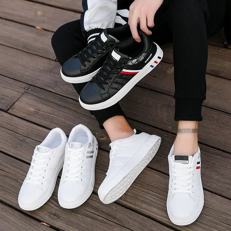 Casual Sneakers New Fashion Lace-up White Shoes Student Comfort Sports Plus Size Vulcanized Shoes