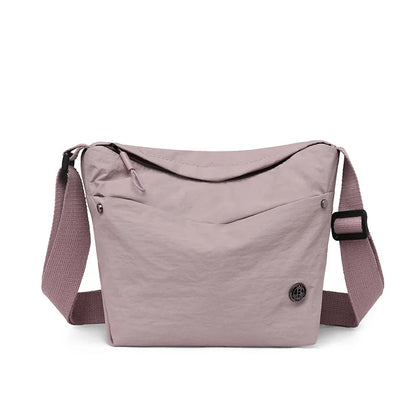 Ultra-light Nylon Crossbody Bag for Women Adjustable Wide Strap Lightweight Women's Bag Zipper Closure Stylish Messenger Bag