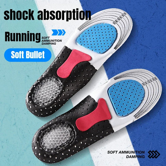 Orthopedic Insoles for Man Women Memory Foam Cushion Gel Insole Silicone Arch Support Pads Running Gel Insole Insert Buffer