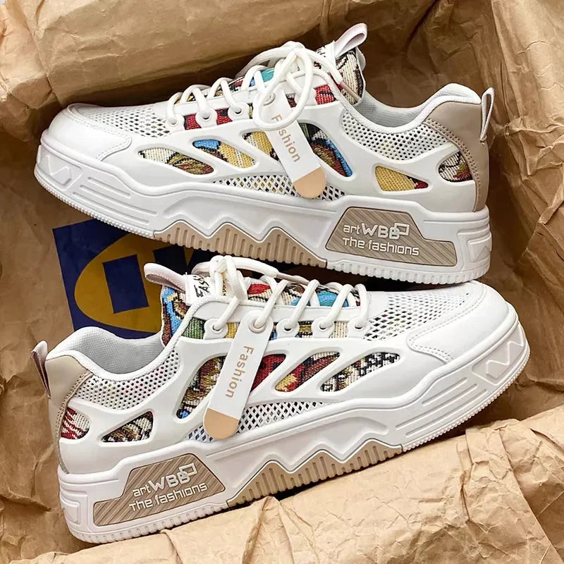 2025 Luxury Men's Vulcanized Shoes Summer Casual Sneaker for Men Outdoor Running Platform Designer Skateboard Tenis Masculino