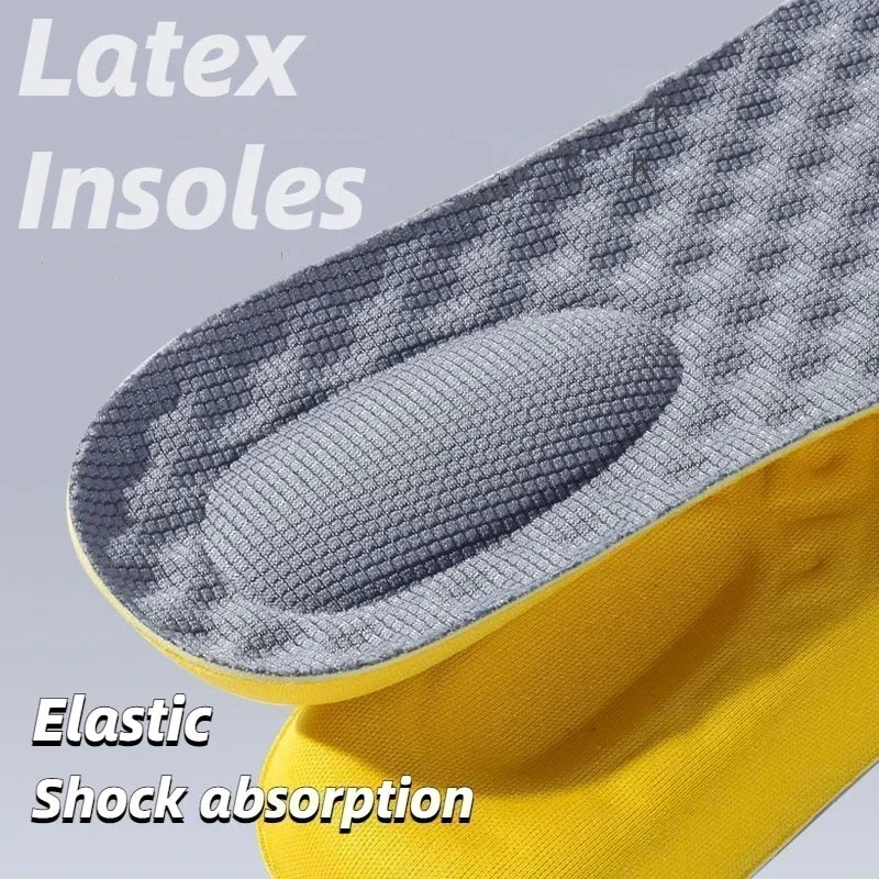 Latex Memory Foam Insoles for Sports Soft Foot Support Shoe Pads High Elastic Orthopedic Sport Insole Feet Care Insert Cushion