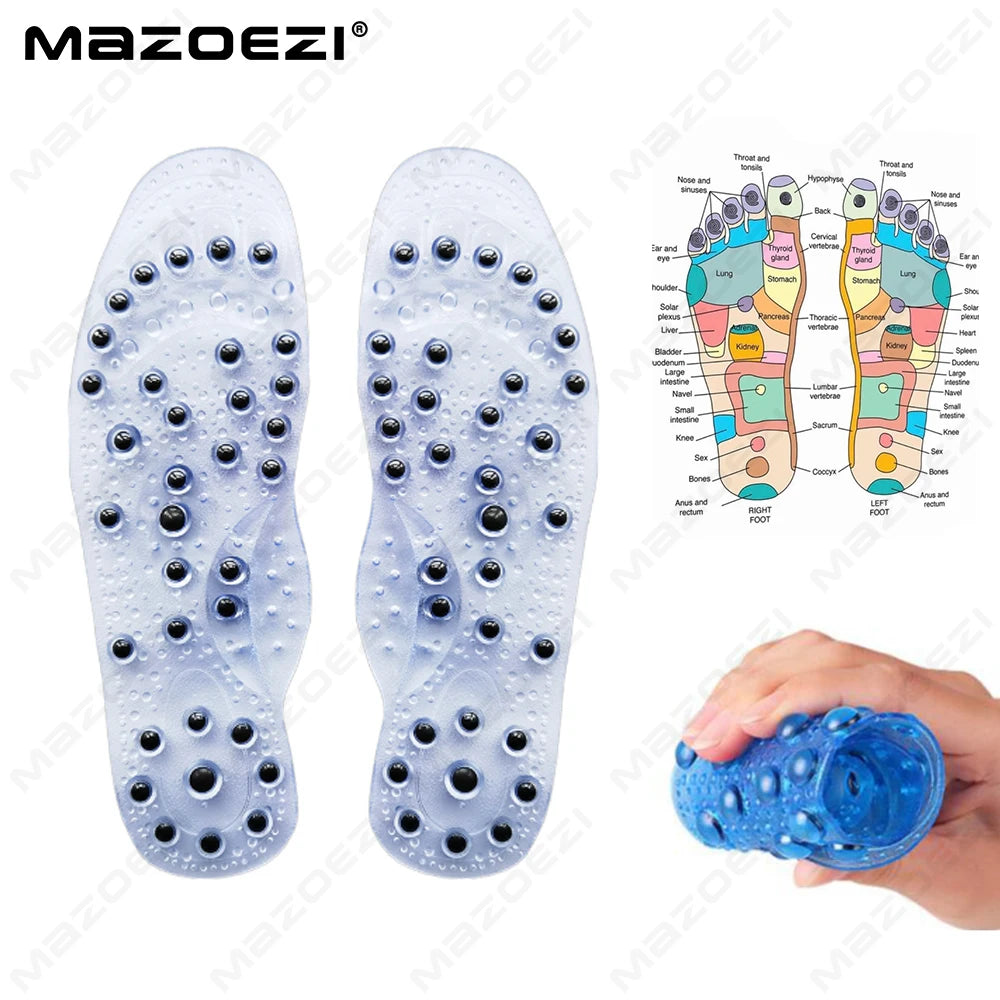 68 Magnets Therapy Massage Insoles For Shoes Foot Acupressure Enhanced Magnetic Insole Point Therapy Feet Body Detox Insert Pads