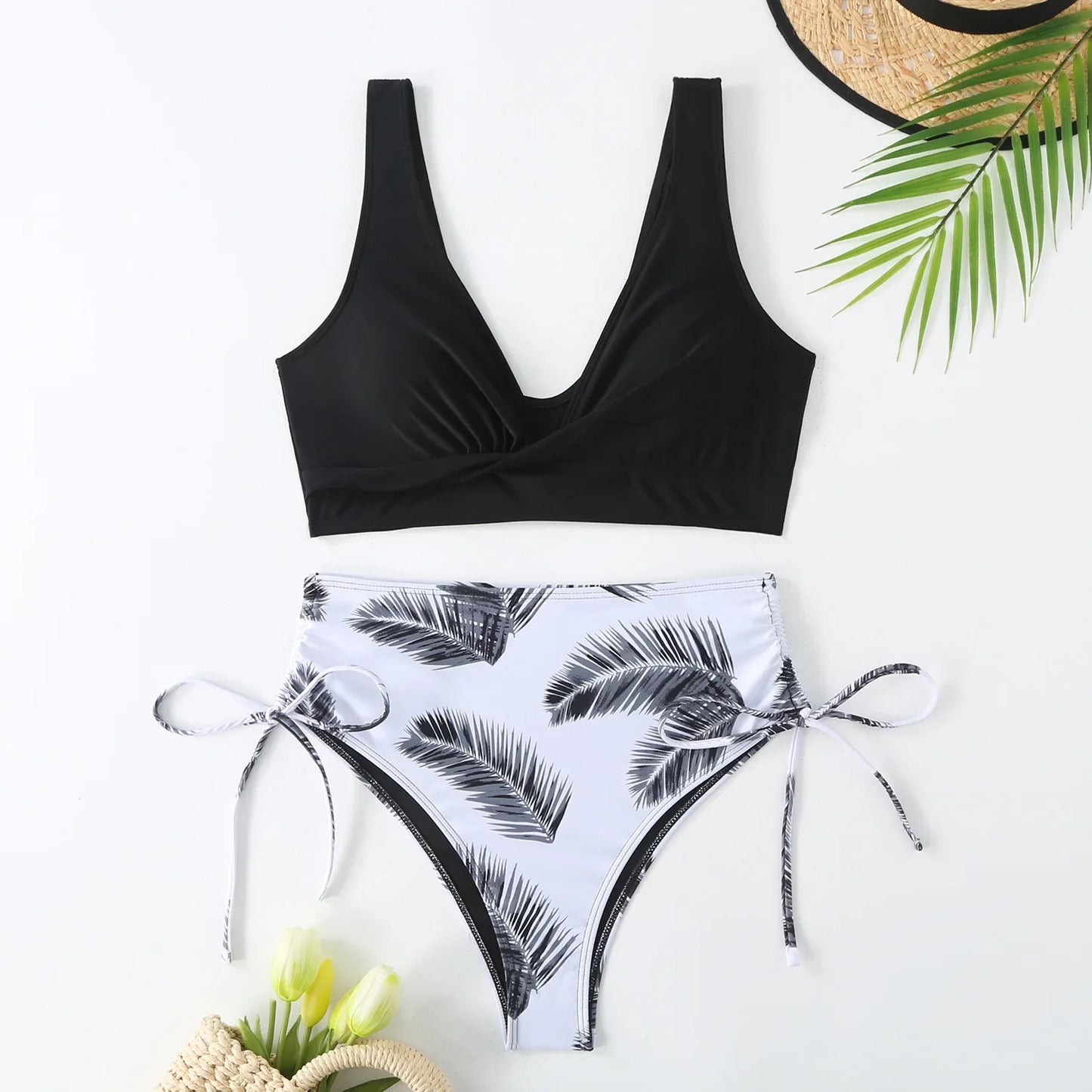 Swimsuit Women Trend Swimwear Female High Waisted Bikinis Sets Korean Swimming for Woman Bathing Suit Beachwear