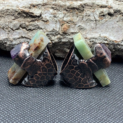 YEEVAA 1pc Rectangular Amethyst Raw Stone Handmade Open Adjustable Ring For Women Party Favors