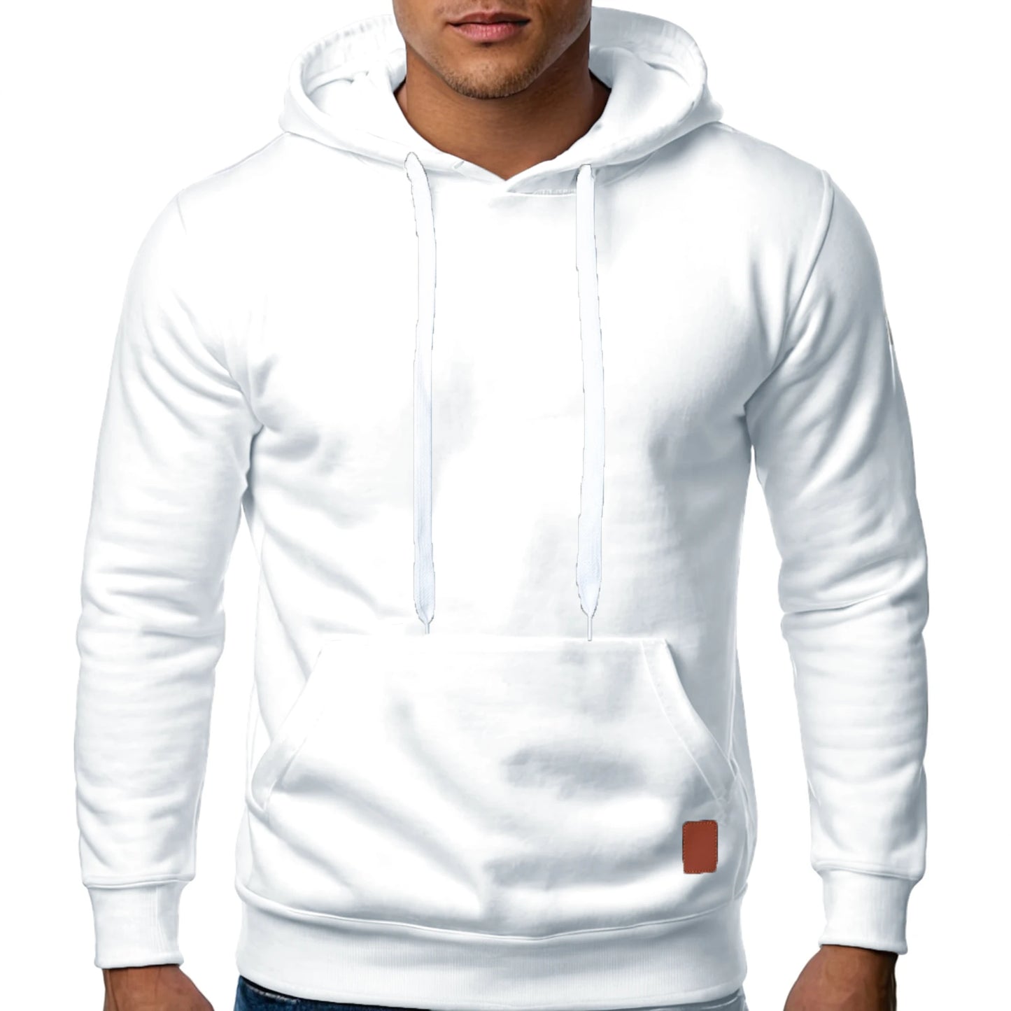 Men's autumn and winter solid color outdoor sports casual hoodie top