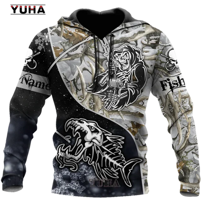 Fashion Men Hoodie Cool Carp Fishing 3D Printed Harajuku Sweatshirt Unisex Casual Pullover hoodies sudadera hombre