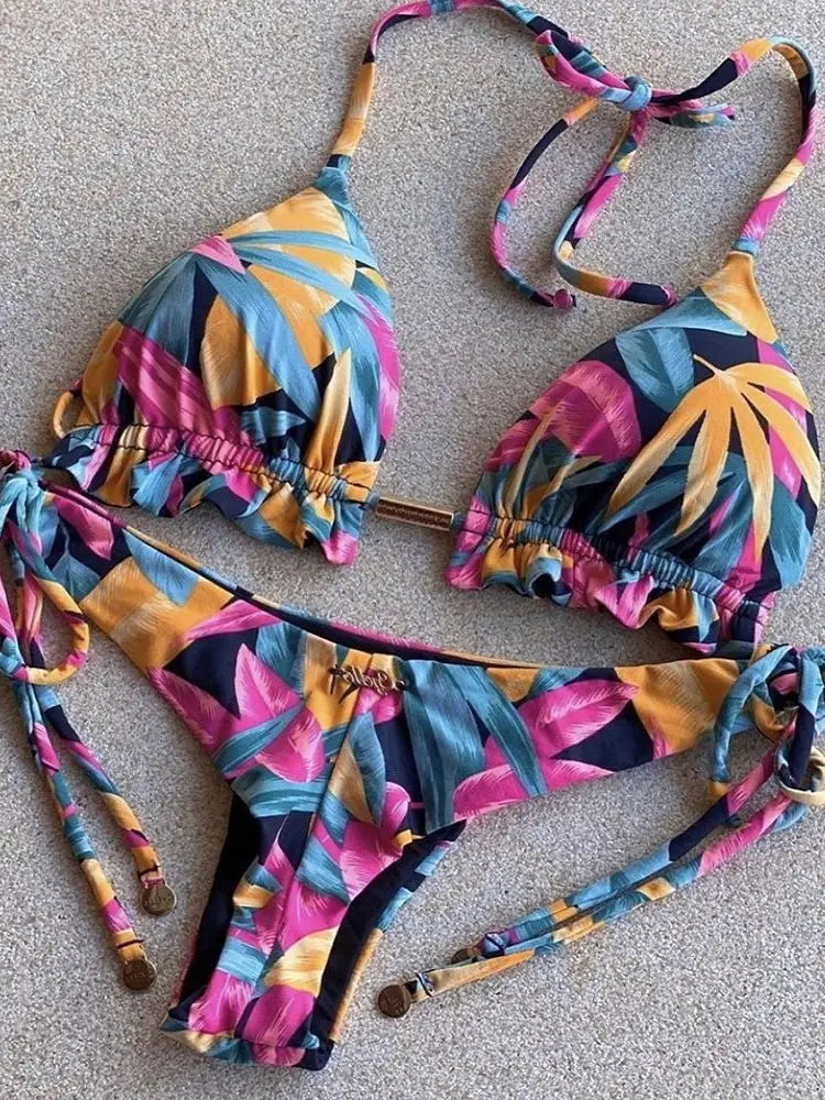 Sexy Micro Bikinis Swimwear Women Push-up Swimsuit Bathing Suit Bandage Beach Wear Brazilian Biquini Bikini Set