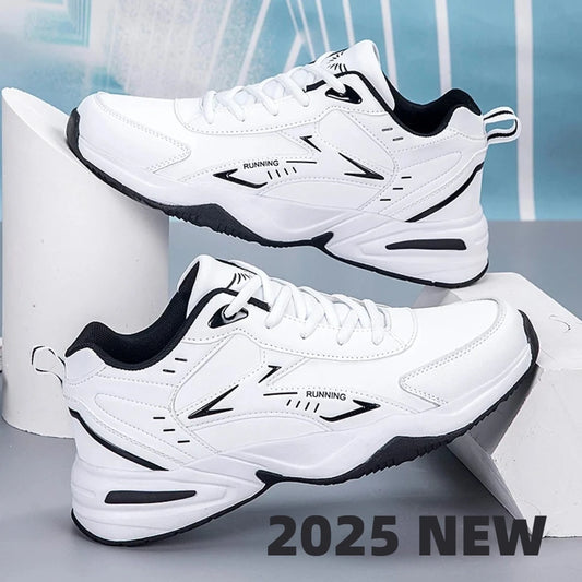 Classic White Clunky Sneaker for Men Comfortable Non-Slip Men's Running Shoes Breathable Casual Sneakers Men Large Size 39-48