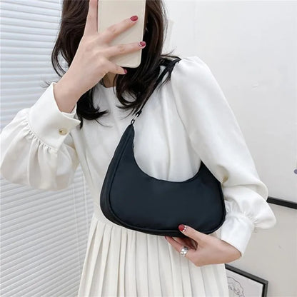 Fashionable Shoulder Underarm Bag Light Small Solid Color Satchel Stylish Women Tote Bag, Suitable for Daily Work Outdoor Party