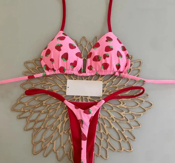 Sexy Print Bikini Sets 2025 Summer Fashion High Waist Bathing Suit Women's Swimming Suit Biquinis Two Pieces Suit Beachwear