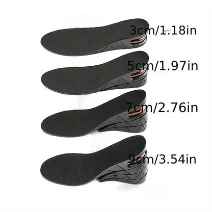 1pair Height Increase Insole With Air Cushion Adjustable 9cm/3.54inch Max Height Comfortable Lightweight Invisible Lift