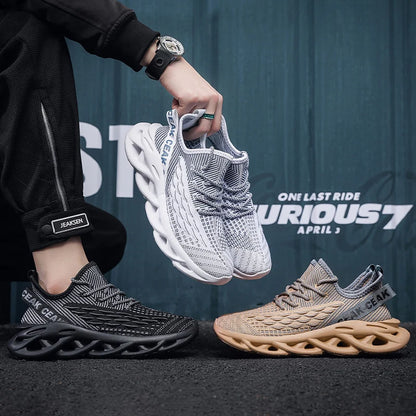 2025 Running Sneakers Newest Breathable Comfort For Men Low Top Large Size Men's Sports Increase Shoes Mesh Jogging Casual