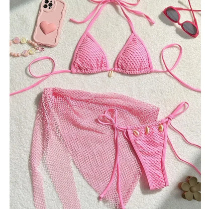 Sexy Bikinis Female Swimsuits Women's Three-Piece Swimwear Beach Swim Wear Bathing Suits Brazilian Bikini Set Pool Bather