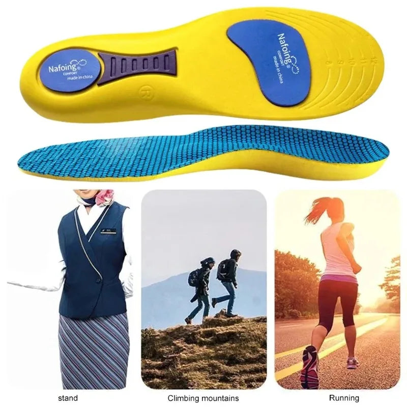 Sport Insoles for Shoes Sole Shock Absorption Deodorant Breathable Cushion Running Insoles for Feet Man Women Orthopedic Insoles