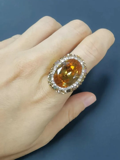 Color Changing Stone Zultainite Natural Tourmaline Edging Finger Rings for Women Sudan Crystal Peacock Green Design Jewelry