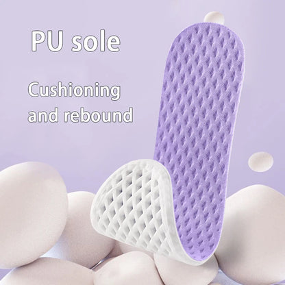 Summer cool insole Running sports shock-absorbing insoles PU soft elastic sole Men and women breathable anti-odor insoles