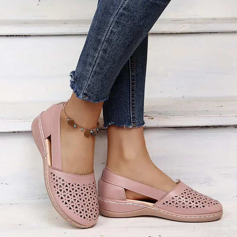 New Women Wedges Sandals Hollow Out Vintage Woman Shoes Slip on Casual Sewing Ladies Sandal Female Summer Zapatos Muje