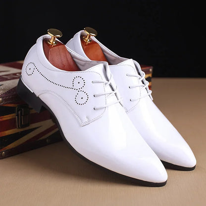 Fashion High Quality Men Formal Shoes Men Oxford Leather Dress Shoes Fashion Business Men Shoes Pointed Wedding Shoe Black