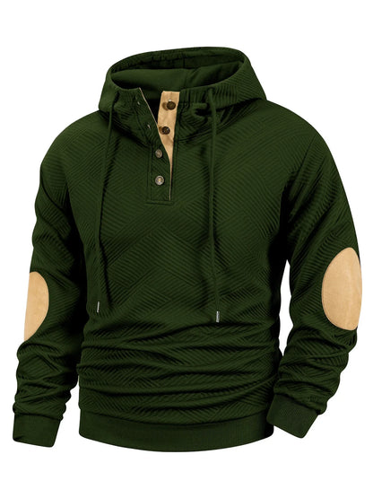 Men's Hoodies High Neck Spliced Loose Knit Retro Sweater Pullover Men Outdoor Casual Long Sleeve Sweatshirts Sweater Tops