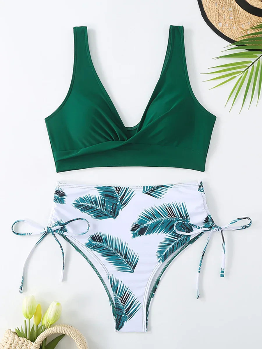 Swimsuit Women Trend Swimwear Female High Waisted Bikinis Sets Korean Swimming for Woman Bathing Suit Beachwear