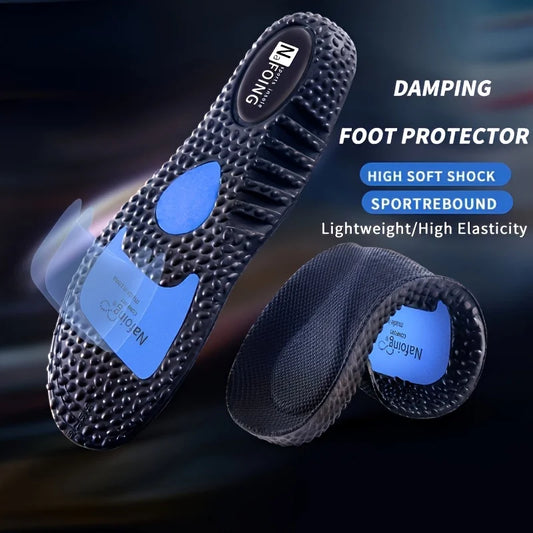 1Pair Soft Sports Shock Absorption Insoles, High Elastic Deodorant Comfortable Running Sneaker Insoles