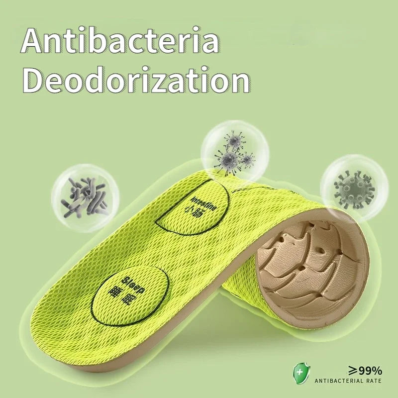 Wormwood Insoles Foot Acupressure Insole Men Women Soft Breathable Sports Pads Soft Sweat-absorbing Deodorant Running Insoles