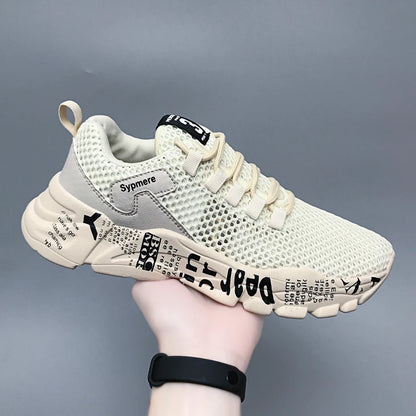 YRZL Gym Running Shoes for Men Breathable Mesh Sneakers Comfortable Slip Resistant Walking Shoes Casual Sport Athletic Footwear