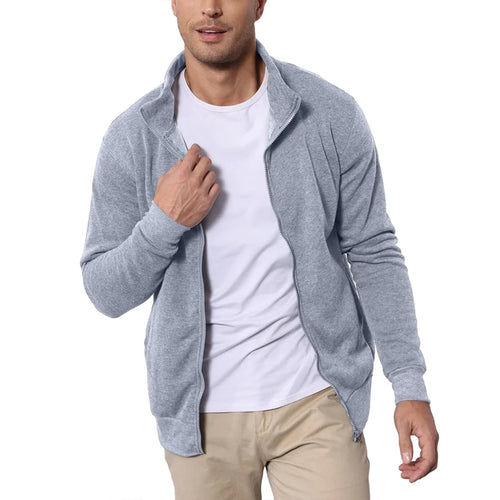 New Men's Sweat Jacket Pullover Hoodie Sweatshirt Man Without Hood with Zip Jacket Outdoor Sport Lightweight Streetwear M-3XL