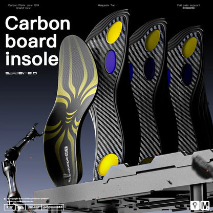 Mcgola Yellow Spider Full-Length Carbon Plate Insole Four-Point Gel Basketball Sports Front Edge Bounce Power-Assisted Slam Dunk