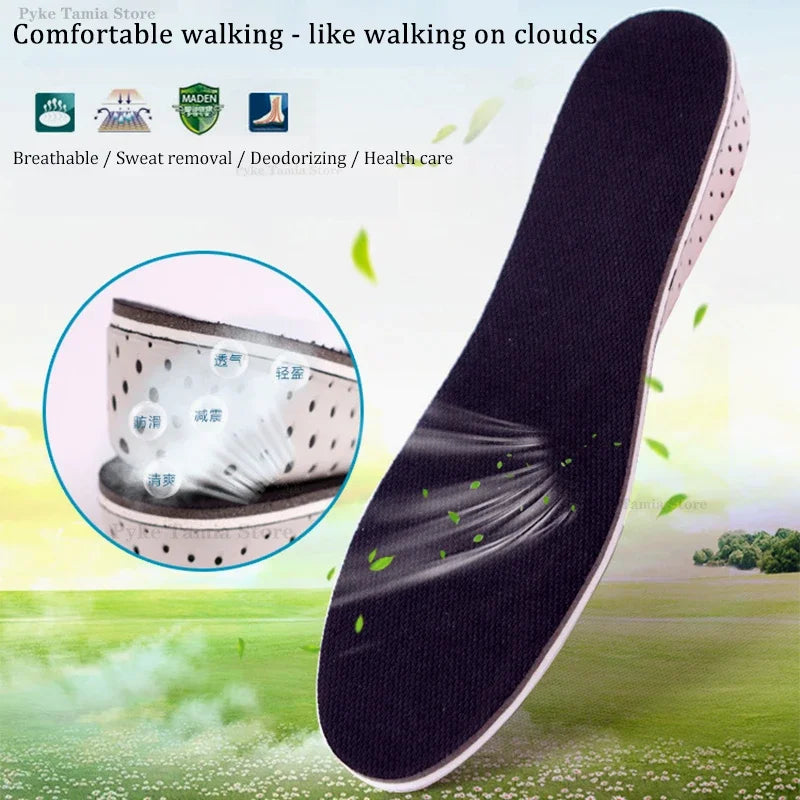 EVA Memory Foam Height Increase Insoles 2-5cm Templates Insole Breathable Ultra Light Elevated Sports Pads for Men Women Inserts
