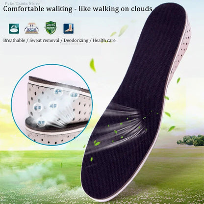 EVA Memory Foam Height Increase Insoles 2-5cm Templates Insole Breathable Ultra Light Elevated Sports Pads for Men Women Inserts